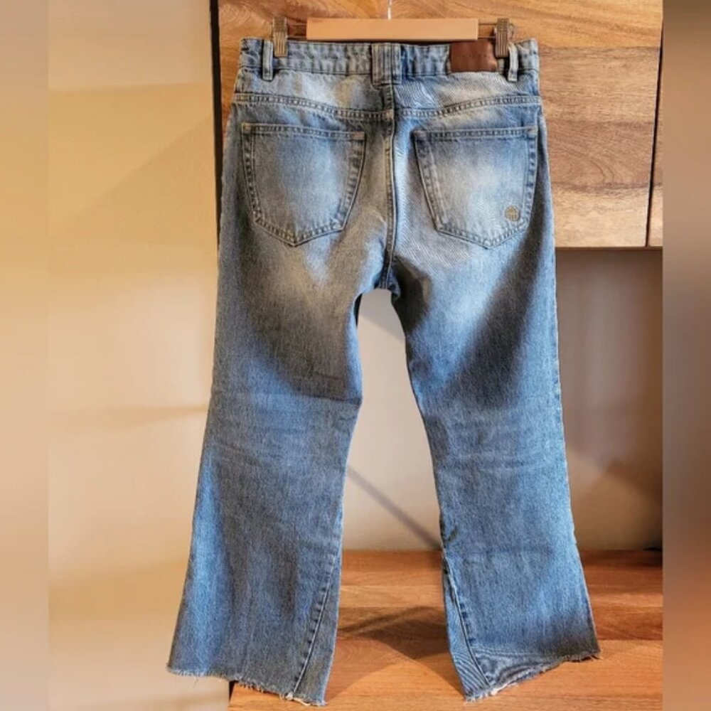Anine Bing Wide Flare Leg Jeans, Size 28 - Picture 2 of 8